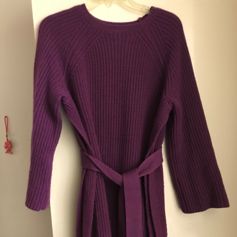 Bell Sleeved Purple Cozy Sweater